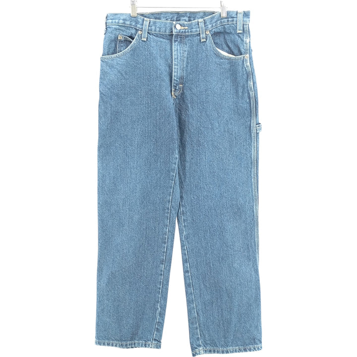 Dickies denim painter pants for men, equivalent to W34 cotton blue type Vintage Second Hand
