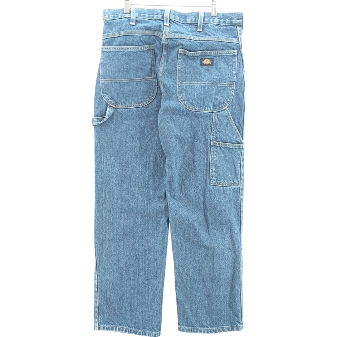 Dickies denim painter pants for men, equivalent to W34 cotton blue type Vintage Second Hand