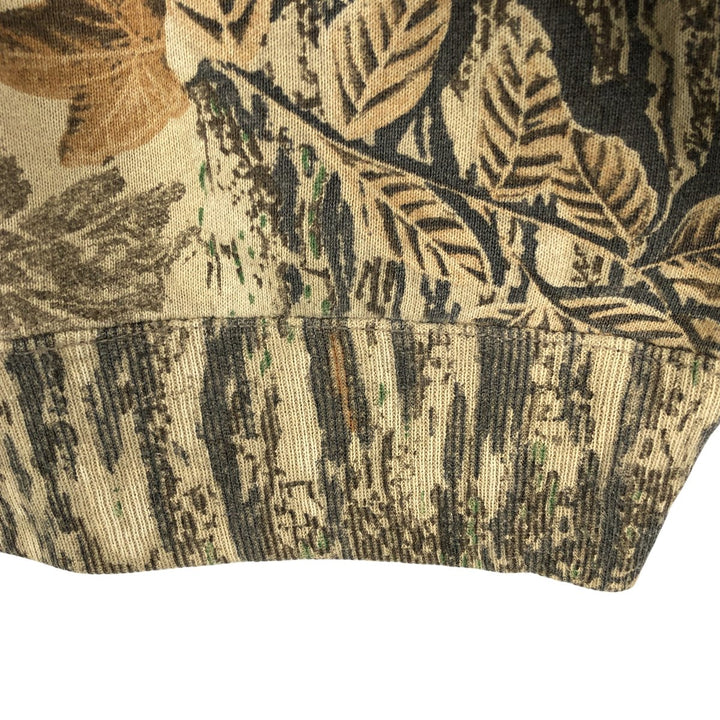 Vintage 90'S Jerzees Camouflage Pattern Realtree Camo Print Sweatshirt, Men's XXL cotton Khaki type beige Vintage Second Hand