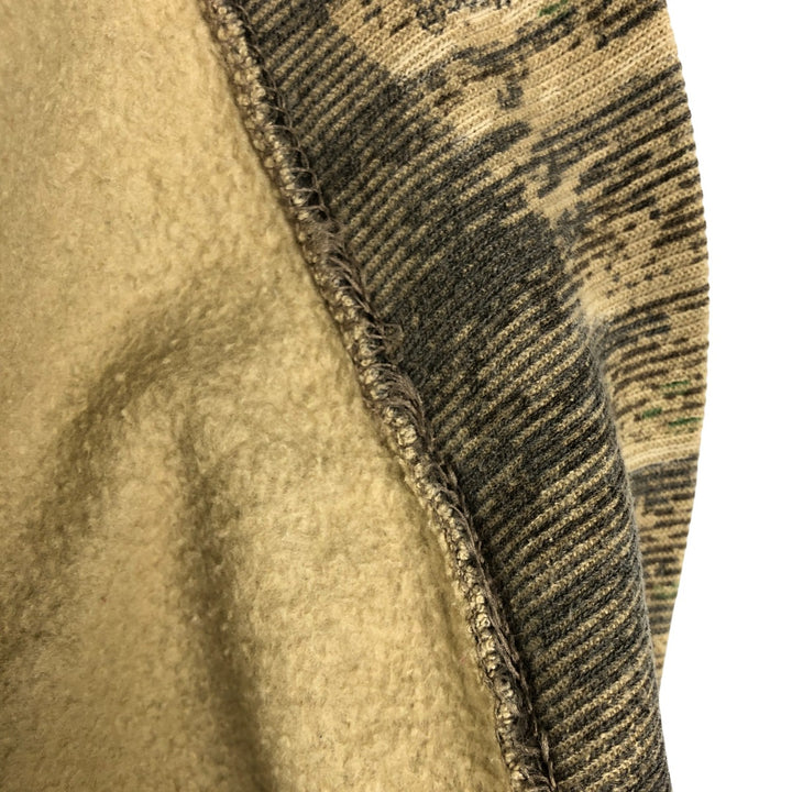 Vintage 90'S Jerzees Camouflage Pattern Realtree Camo Print Sweatshirt, Men's XXL cotton Khaki type beige Vintage Second Hand
