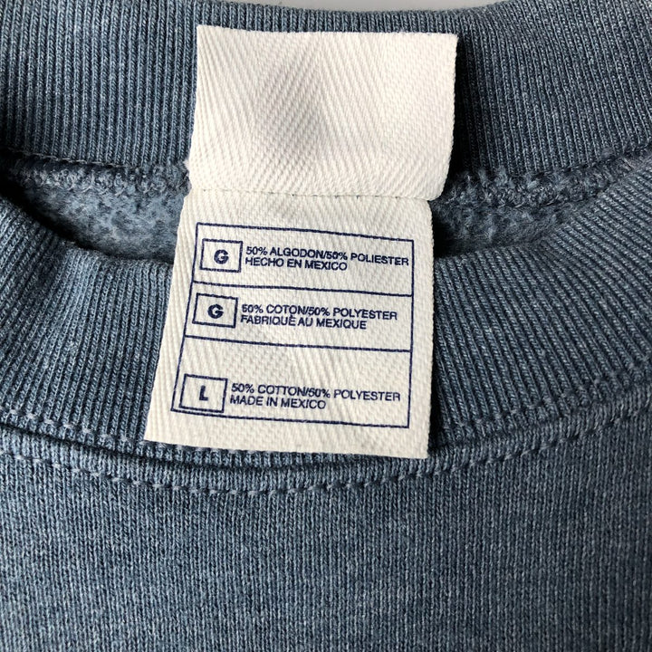 MEMBER'S MARK Premium Weight Sweats, Solid Color, Blank Sweatshirt, Men's Size L cotton Blue type light blue Vintage Second Hand