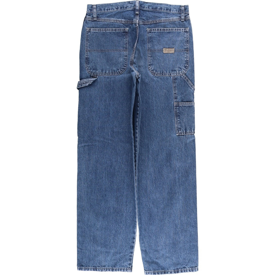 00'S Wrangler CARPENTER denim painter pants for men, equivalent to W32 cotton blue type Vintage Second Hand