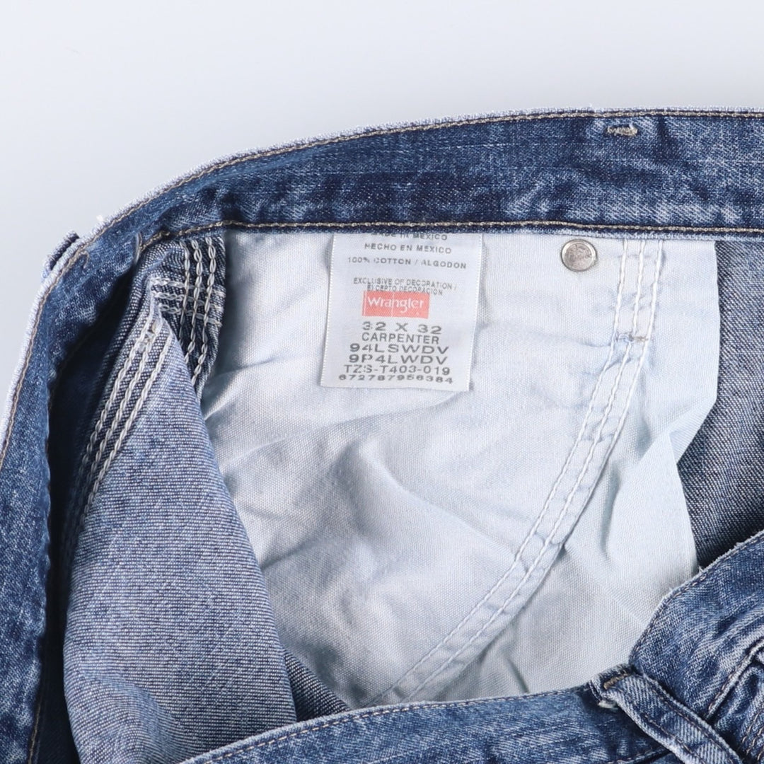 00'S Wrangler CARPENTER denim painter pants for men, equivalent to W32 cotton blue type Vintage Second Hand