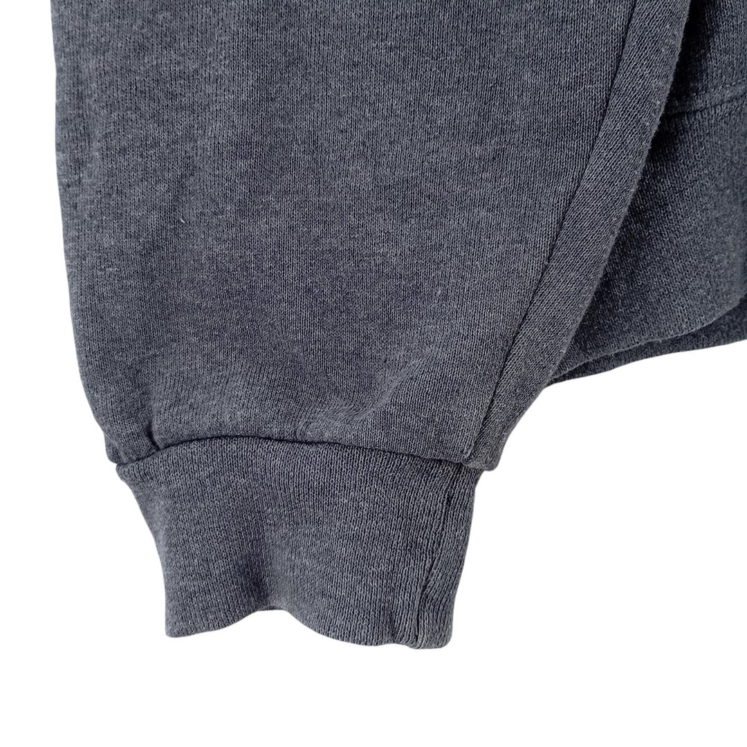 2000'S - Russell plain blank sweatshirt, men's size L cotton navy blue type Vintage Second Hand