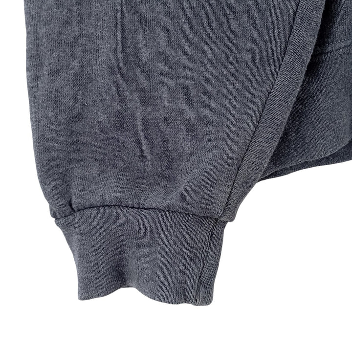2000'S - Russell plain blank sweatshirt, men's size L cotton navy blue type Vintage Second Hand