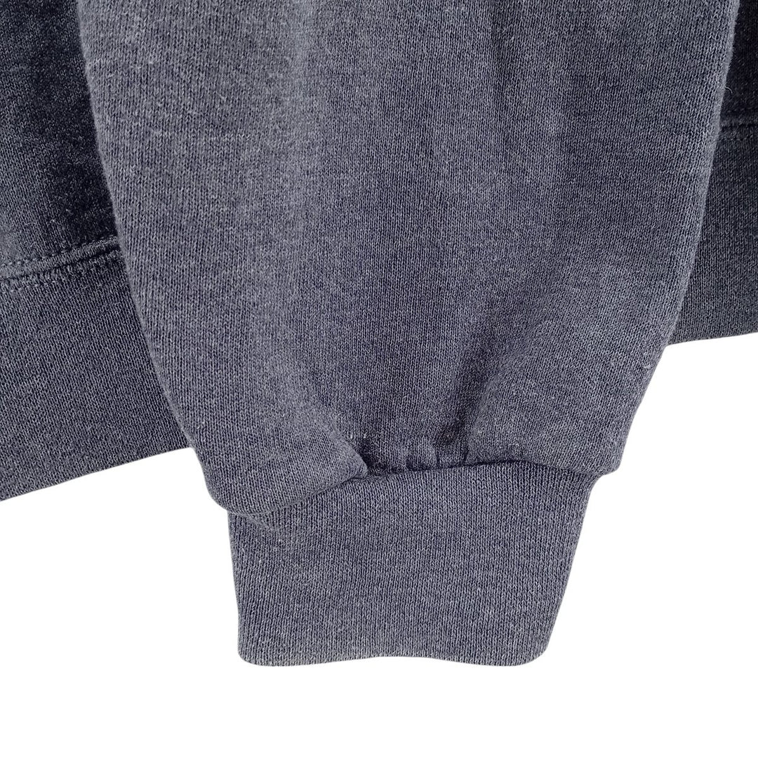2000'S - Russell plain blank sweatshirt, men's size L cotton navy blue type Vintage Second Hand