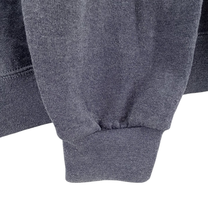 2000'S - Russell plain blank sweatshirt, men's size L cotton navy blue type Vintage Second Hand