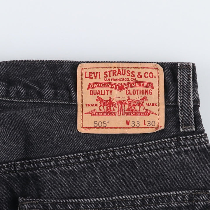 2000'S Levi's 505 Regular Fit Black Denim Tapered Denim Pants, Men's Size 34 cotton black type Vintage Second Hand