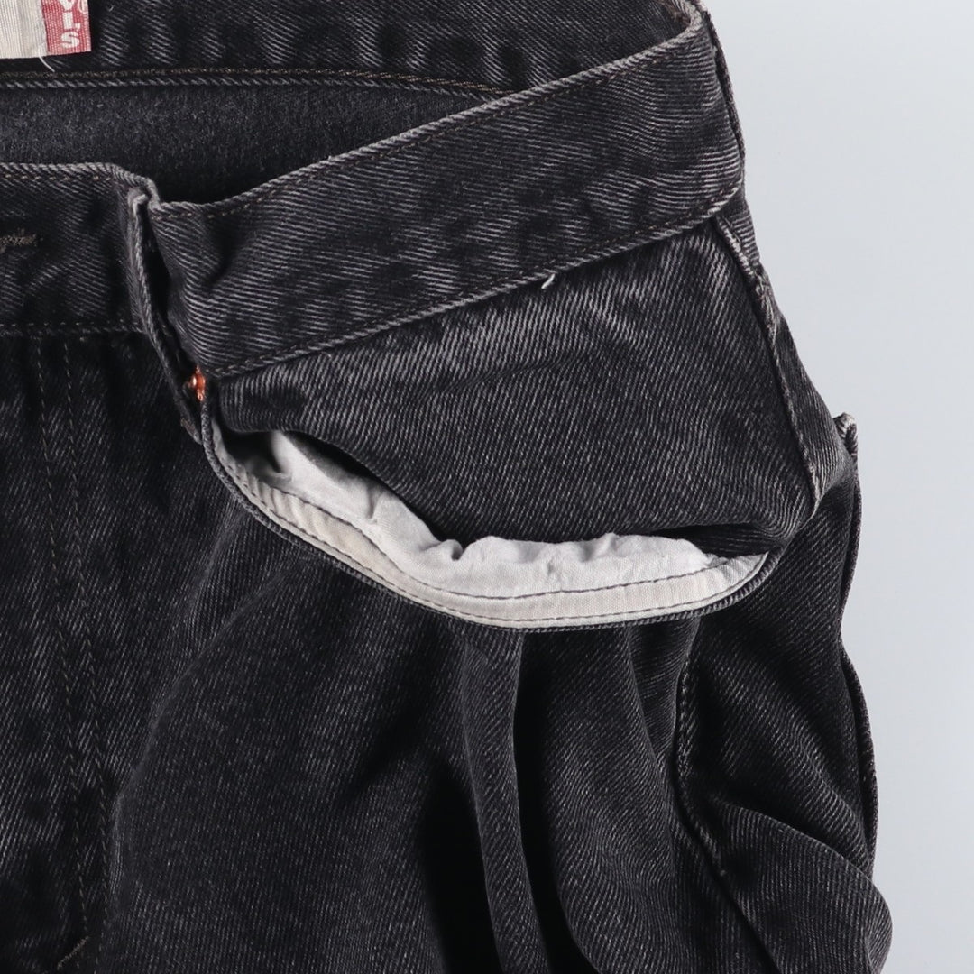 2000'S Levi's 505 Regular Fit Black Denim Tapered Denim Pants, Men's Size 34 cotton black type Vintage Second Hand