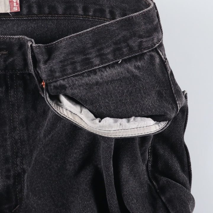 2000'S Levi's 505 Regular Fit Black Denim Tapered Denim Pants, Men's Size 34 cotton black type Vintage Second Hand