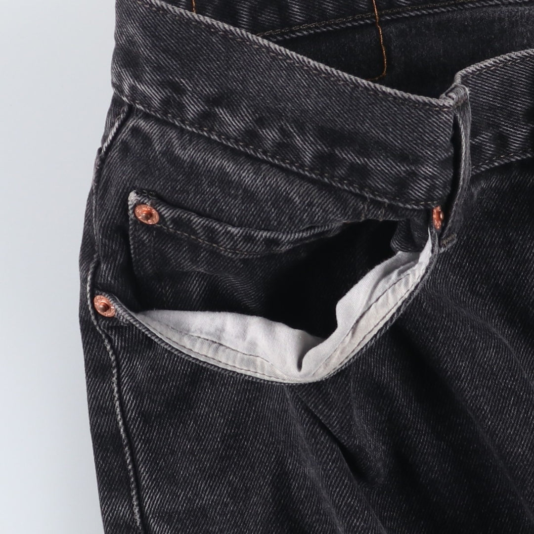 2000'S Levi's 505 Regular Fit Black Denim Tapered Denim Pants, Men's Size 34 cotton black type Vintage Second Hand