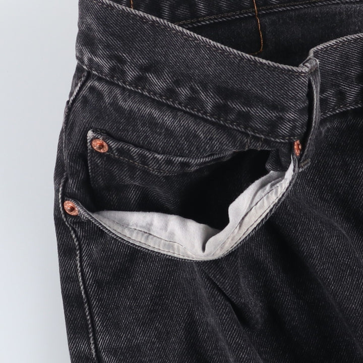 2000'S Levi's 505 Regular Fit Black Denim Tapered Denim Pants, Men's Size 34 cotton black type Vintage Second Hand