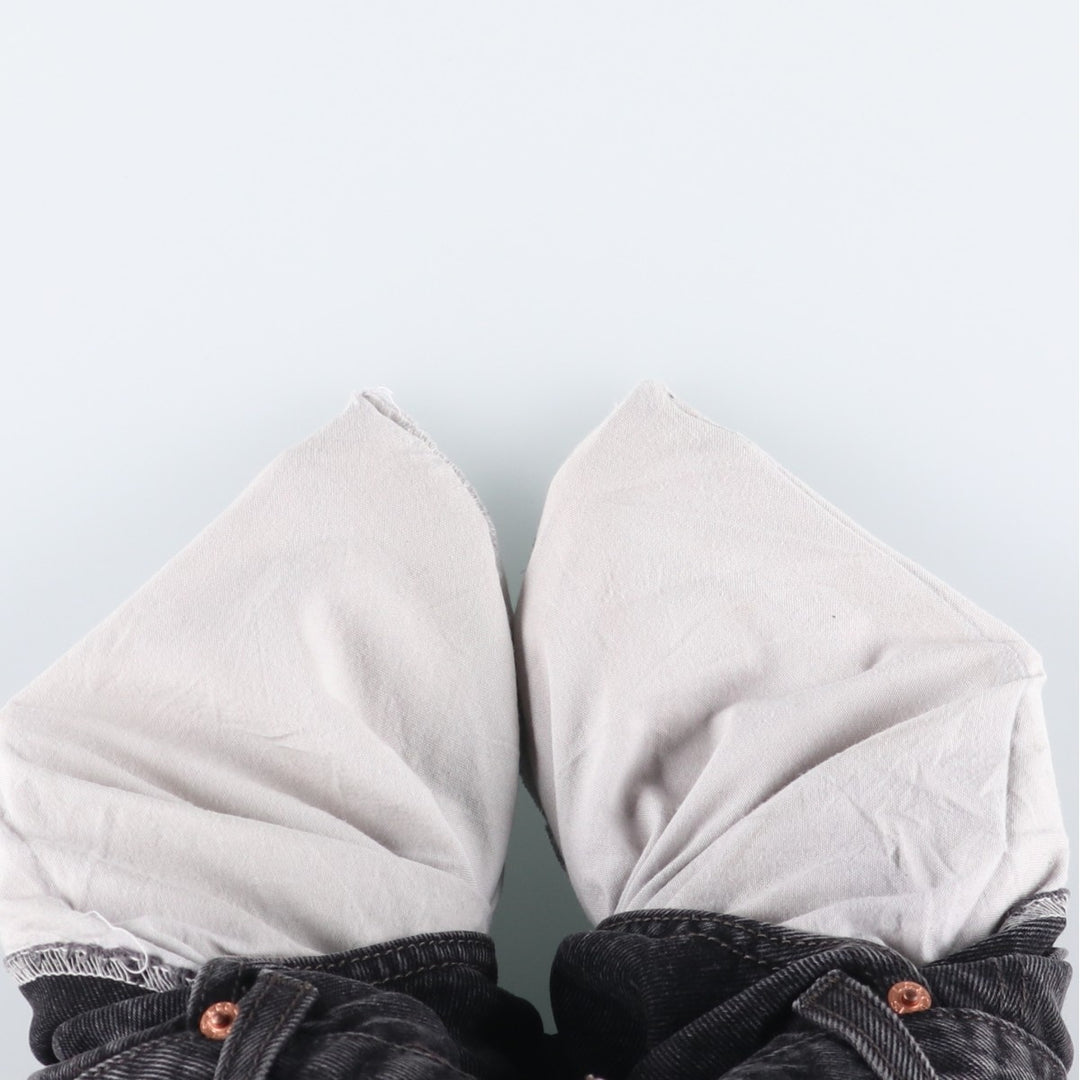 2000'S Levi's 505 Regular Fit Black Denim Tapered Denim Pants, Men's Size 34 cotton black type Vintage Second Hand