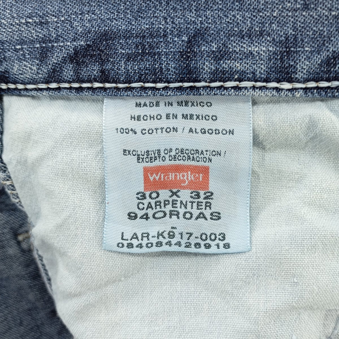 2000'S Wrangler ORIINALS CARPENTER Denim Painter Pants, Men's, Size W31 cotton blue type Vintage Second Hand