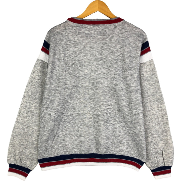 BASSETT WALKER plain blank sweatshirt, made in the USA, men's size L acrylic gray type Vintage Second Hand