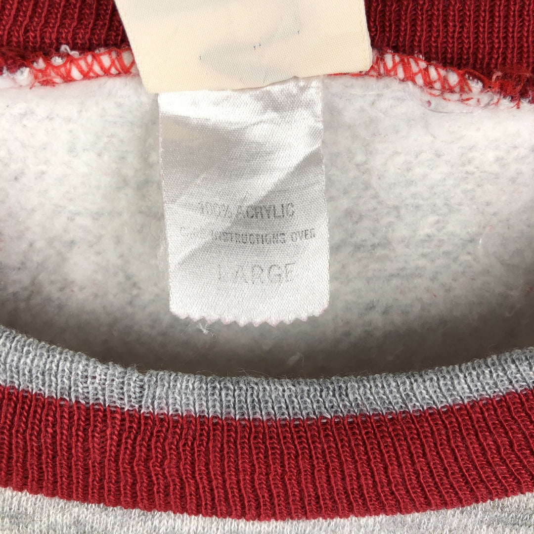 BASSETT WALKER plain blank sweatshirt, made in the USA, men's size L acrylic gray type Vintage Second Hand