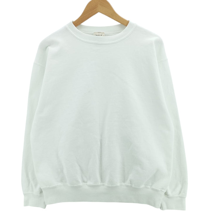 Vintage 90'S Alore plain blank sweatshirt, made in the USA, men's size L cotton white type Vintage Second Hand