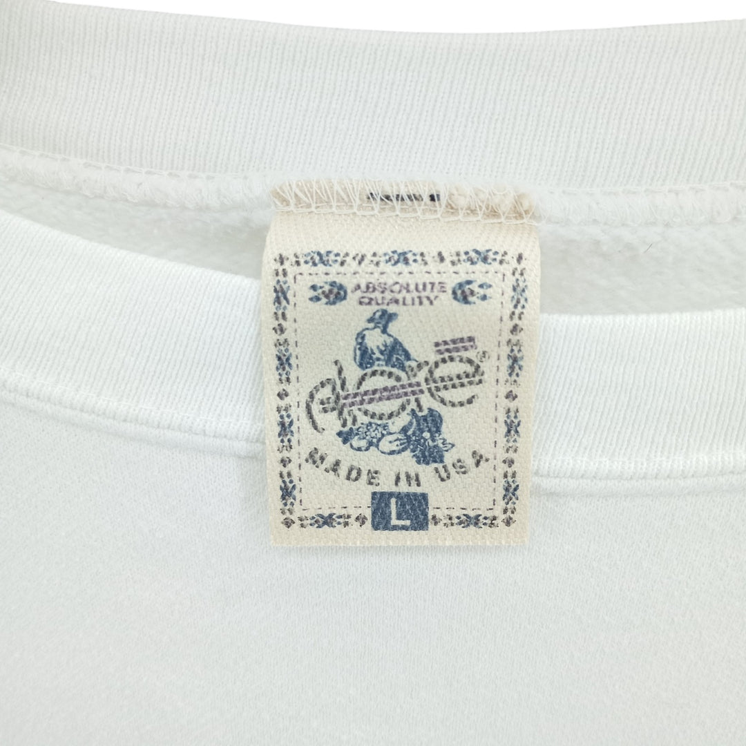 Vintage 90'S Alore plain blank sweatshirt, made in the USA, men's size L cotton white type Vintage Second Hand