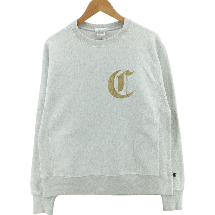 Champion REVERSE WEAVE Reverse Weave Printed Sweatshirt Trainer Men's M size cotton gray type Vintage Second Hand
