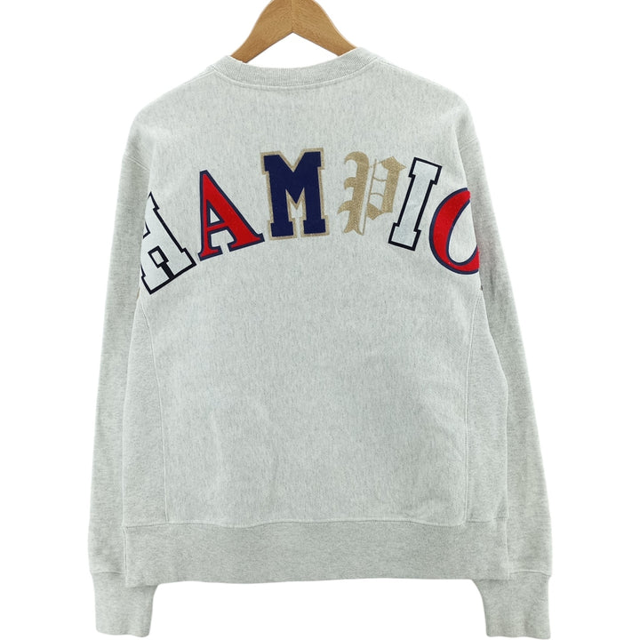 Champion REVERSE WEAVE Reverse Weave Printed Sweatshirt Trainer Men's M size cotton gray type Vintage Second Hand