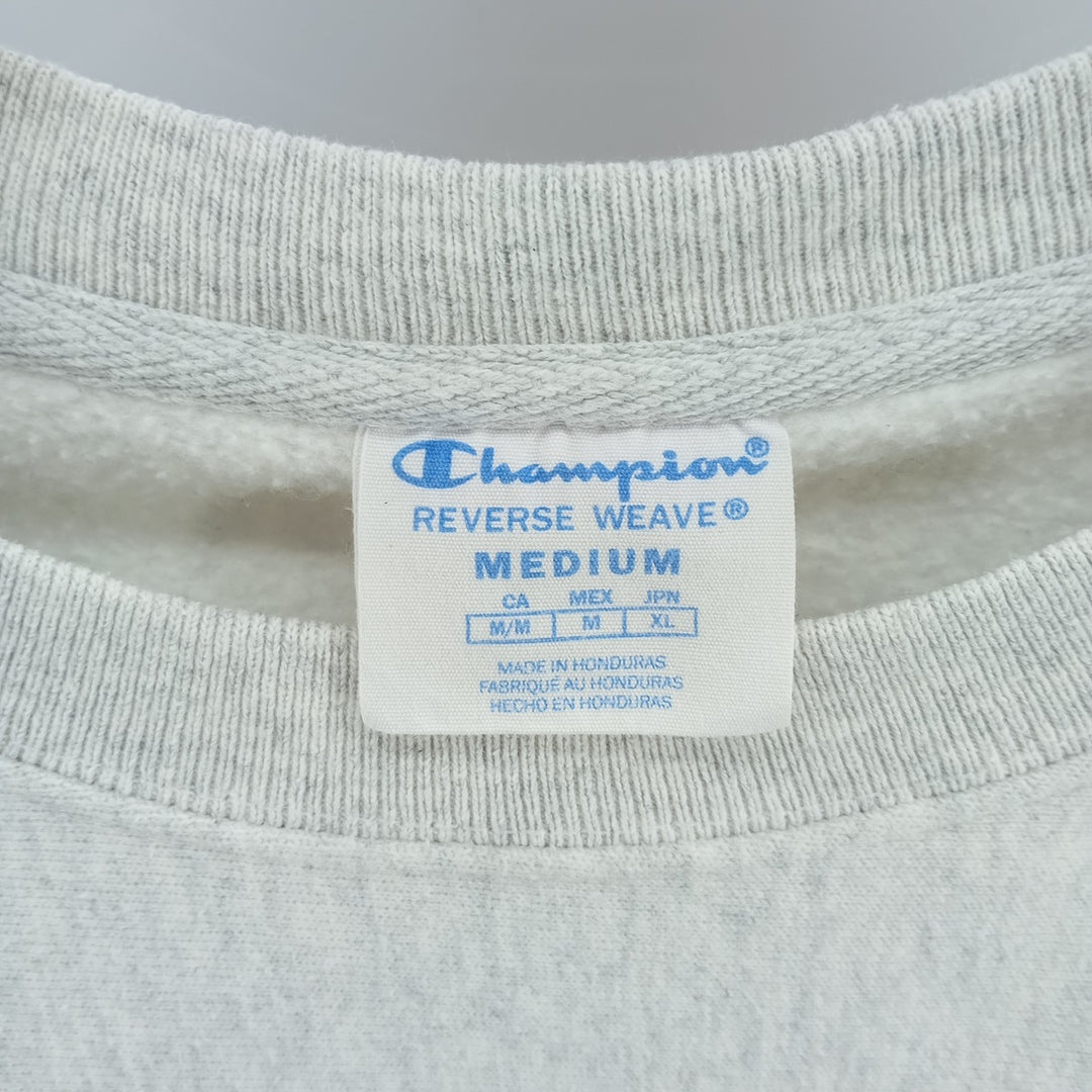 Champion REVERSE WEAVE Reverse Weave Printed Sweatshirt Trainer Men's M size cotton gray type Vintage Second Hand