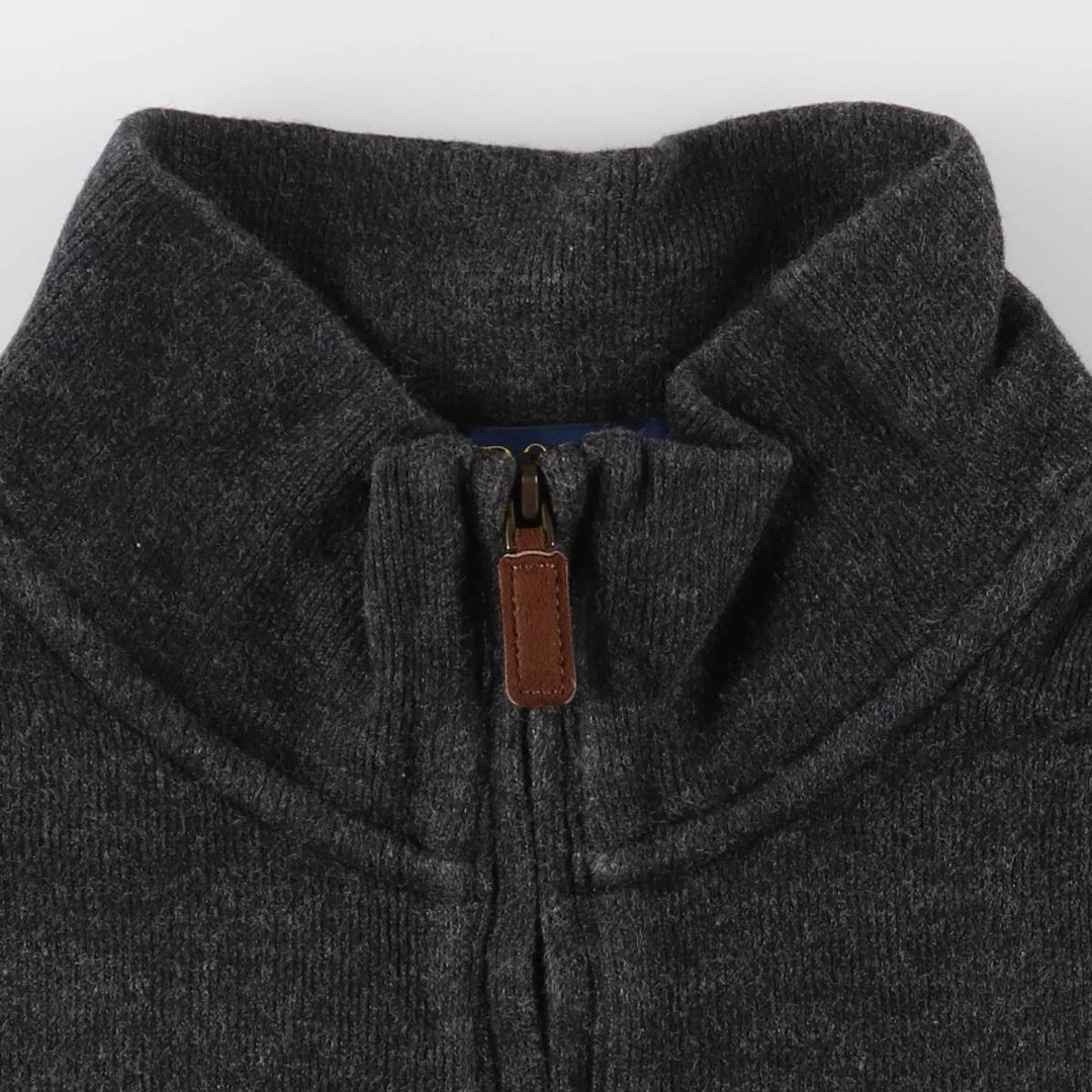 Ralph Lauren POLO RALPH LAUREN Half-zip sweatshirt, sweatshirt, men's size L cotton Charcoal Vintage Second Hand