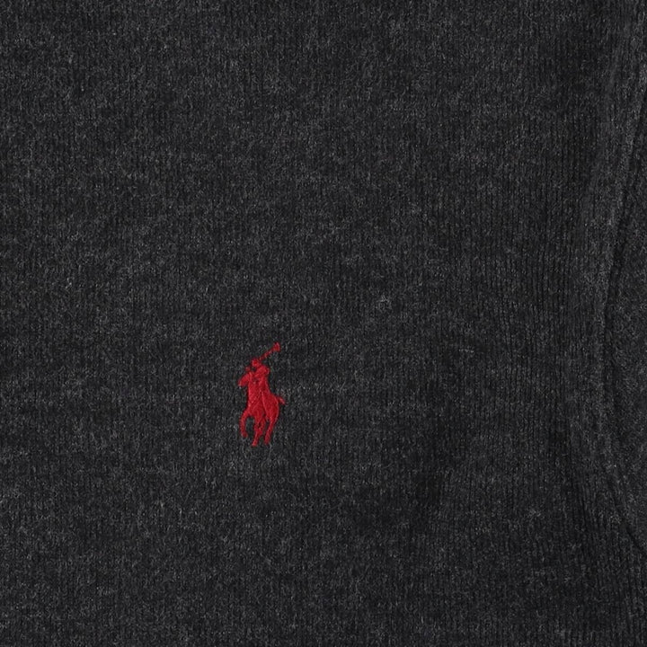 Ralph Lauren POLO RALPH LAUREN Half-zip sweatshirt, sweatshirt, men's size L cotton Charcoal Vintage Second Hand