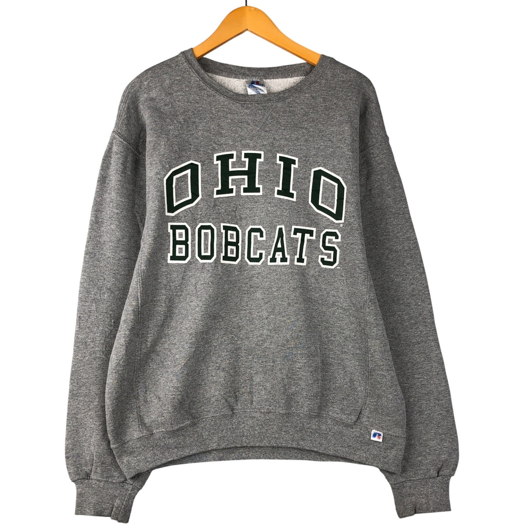 2000'S ~ Russell OHIO Ohio University College Sweatshirt, Men's Size L polyester gray type Vintage Second Hand