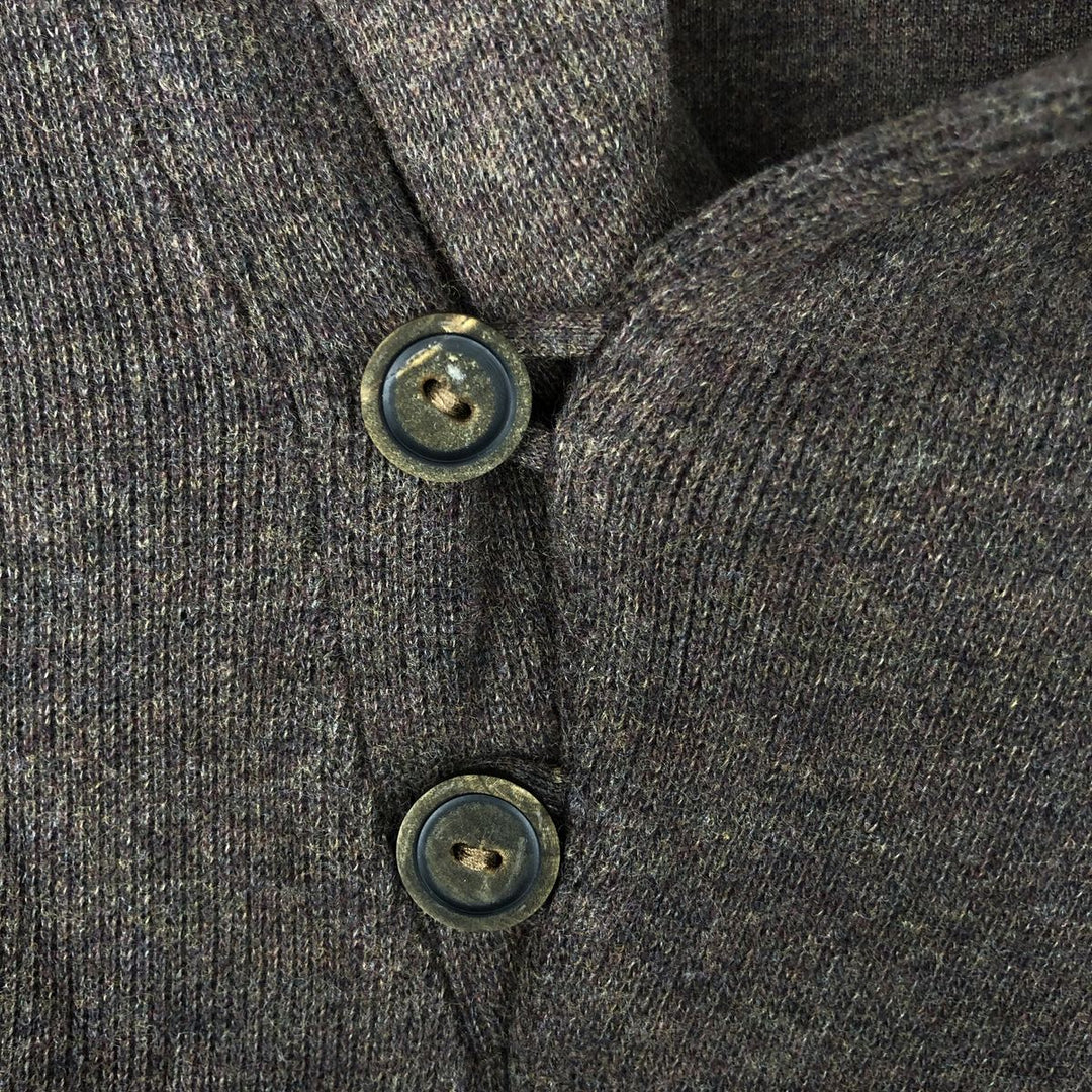 Ralph Lauren POLO RALPH LAUREN shawl collar half-button sweatshirt, men's size L cotton brown type Vintage Second Hand