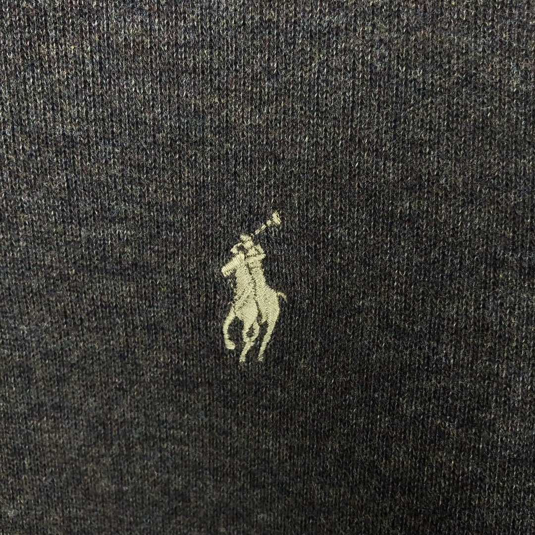 Ralph Lauren POLO RALPH LAUREN shawl collar half-button sweatshirt, men's size L cotton brown type Vintage Second Hand