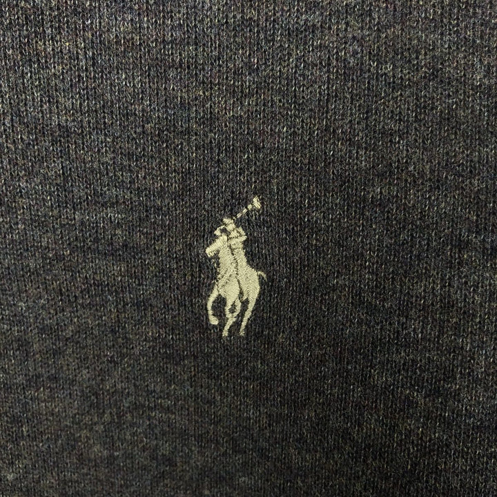 Ralph Lauren POLO RALPH LAUREN shawl collar half-button sweatshirt, men's size L cotton brown type Vintage Second Hand