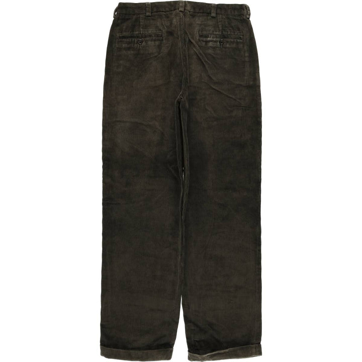 Brooks Brothers 346 Two-pleat Corduroy Pants, Men's, Size W33 cotton Green type dark green Vintage Second Hand