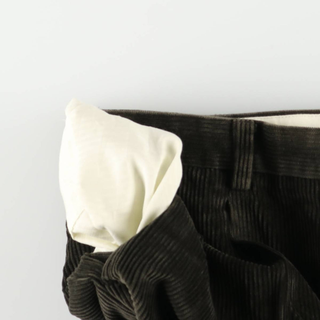 Brooks Brothers 346 Two-pleat Corduroy Pants, Men's, Size W33 cotton Green type dark green Vintage Second Hand