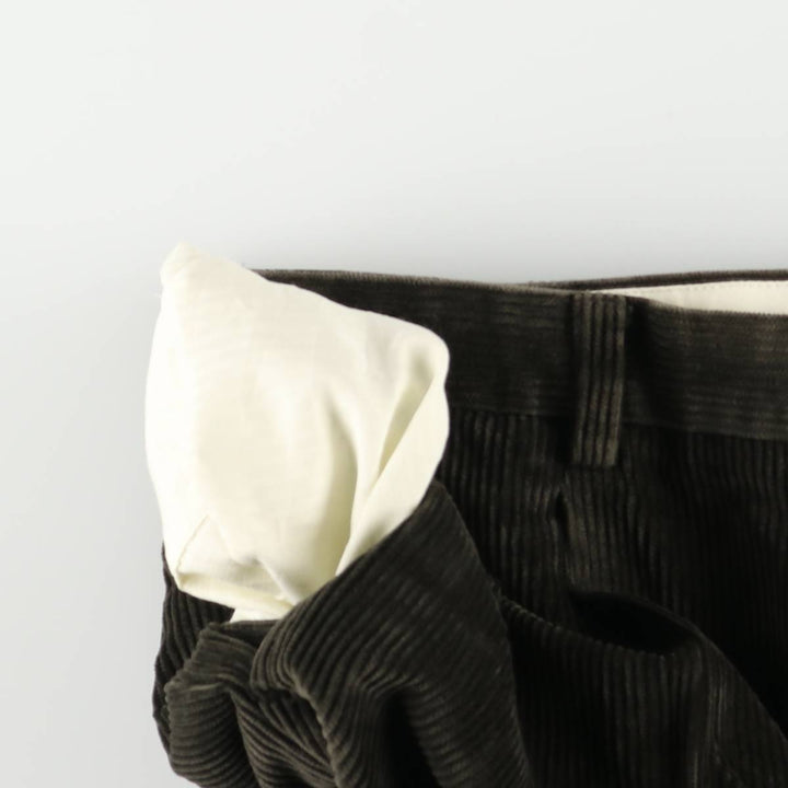 Brooks Brothers 346 Two-pleat Corduroy Pants, Men's, Size W33 cotton Green type dark green Vintage Second Hand