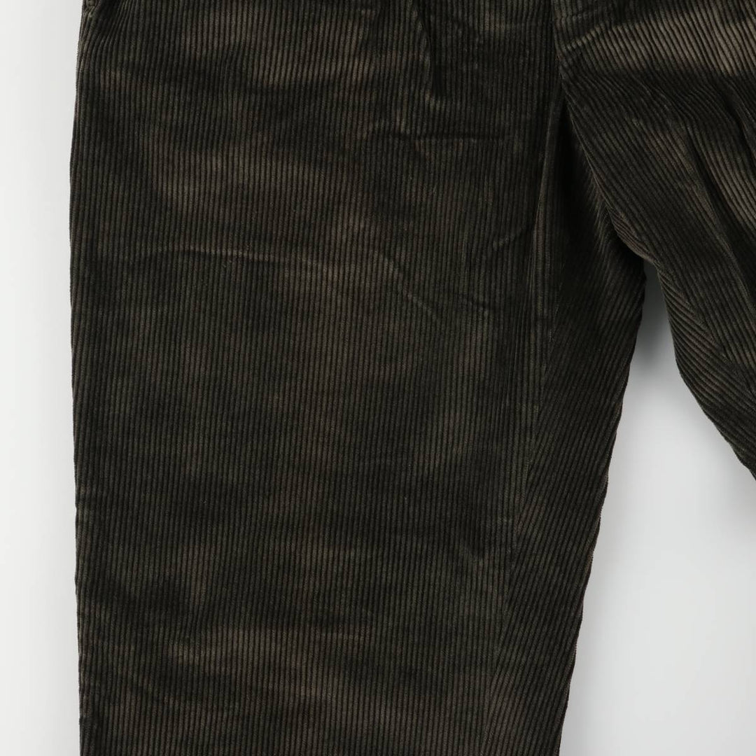 Brooks Brothers 346 Two-pleat Corduroy Pants, Men's, Size W33 cotton Green type dark green Vintage Second Hand