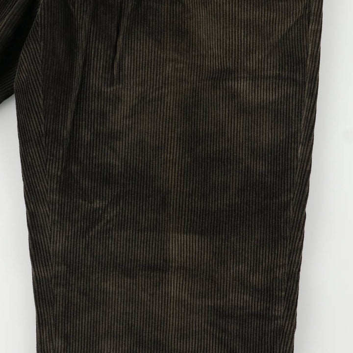 Brooks Brothers 346 Two-pleat Corduroy Pants, Men's, Size W33 cotton Green type dark green Vintage Second Hand