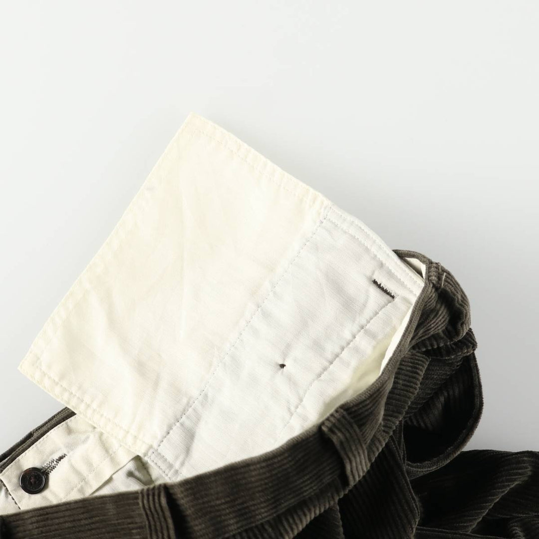 Brooks Brothers 346 Two-pleat Corduroy Pants, Men's, Size W33 cotton Green type dark green Vintage Second Hand