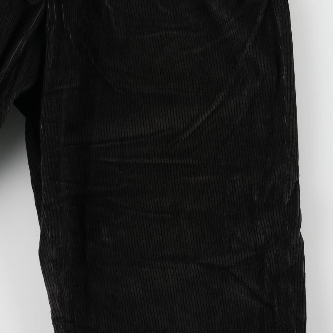 90s-00'S LLBean Two-pleat Corduroy Pants, Men's, Size W34, Vintage cotton black type Vintage Second Hand