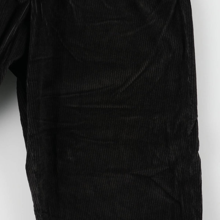 90s-00'S LLBean Two-pleat Corduroy Pants, Men's, Size W34, Vintage cotton black type Vintage Second Hand