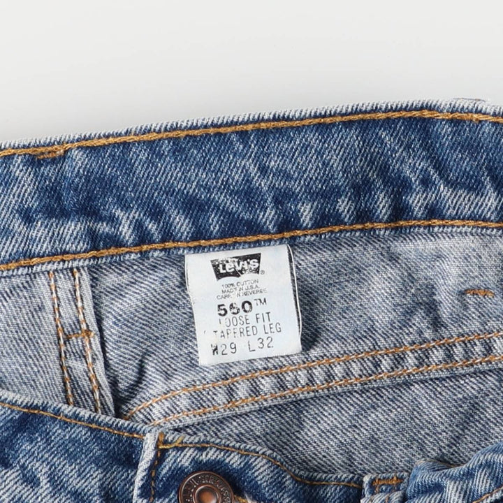 90'S Levi's 560 Relaxed Fit Tapered Leg Denim Pants, Made in USA, Men's, Size W29, Vintage cotton blue type Vintage Second Hand