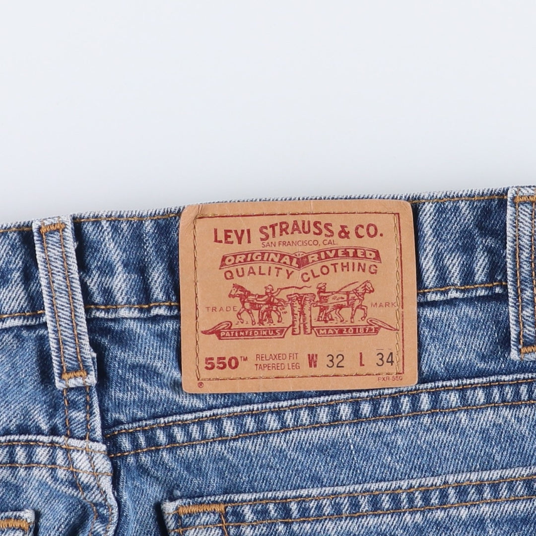 90s-00'S Levi's 50550-4891 Relaxed Fit Tapered Leg Denim Pants, Made in Canada, Men's, Size W30, Vintage cotton blue type Vintage Second Hand