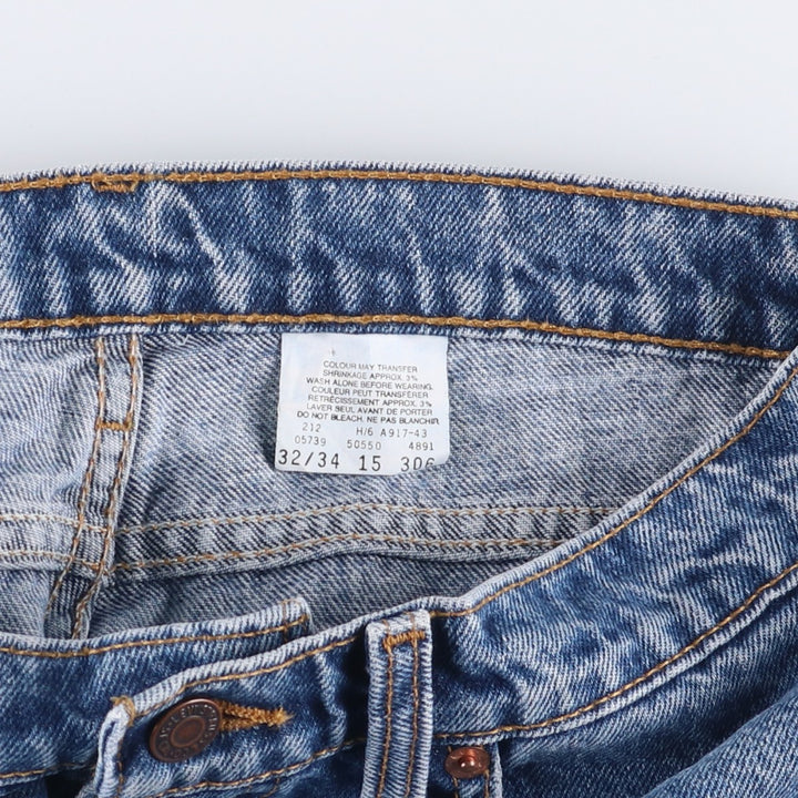 90s-00'S Levi's 50550-4891 Relaxed Fit Tapered Leg Denim Pants, Made in Canada, Men's, Size W30, Vintage cotton blue type Vintage Second Hand