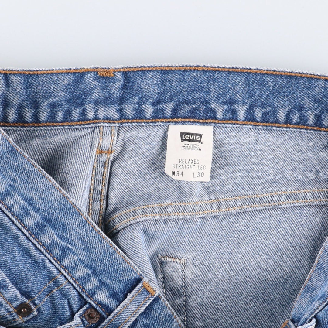 2000'S Levi's 43901-7212 Relaxed Straight Leg Tapered Denim Pants, Men's, Size W33 cotton blue type Vintage Second Hand