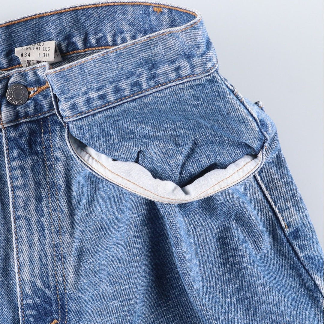 2000'S Levi's 43901-7212 Relaxed Straight Leg Tapered Denim Pants, Men's, Size W33 cotton blue type Vintage Second Hand