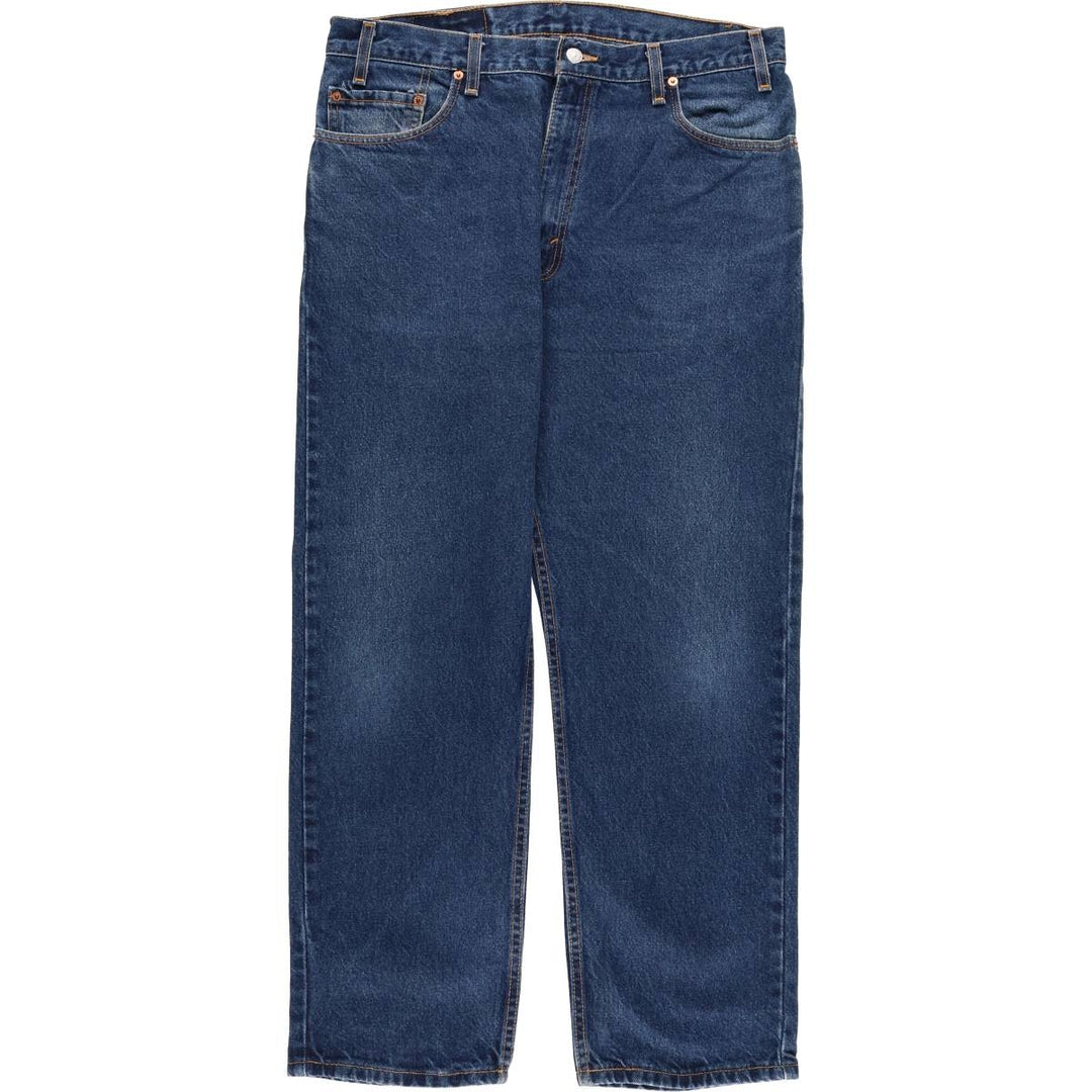 00'S Levi's 505 REGULAR FIT STRAIGHT LEG tapered denim pants made in USA, men's w36 equivalent cotton navy blue type Vintage Second Hand