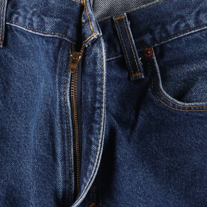 00'S Levi's 505 REGULAR FIT STRAIGHT LEG tapered denim pants made in USA, men's w36 equivalent cotton navy blue type Vintage Second Hand