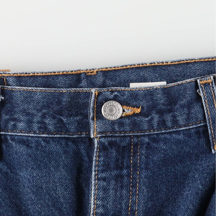 00'S Levi's 505 REGULAR FIT STRAIGHT LEG tapered denim pants made in USA, men's w36 equivalent cotton navy blue type Vintage Second Hand