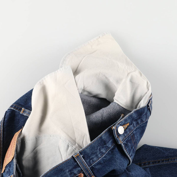 00'S Levi's 505 REGULAR FIT STRAIGHT LEG tapered denim pants made in USA, men's w36 equivalent cotton navy blue type Vintage Second Hand