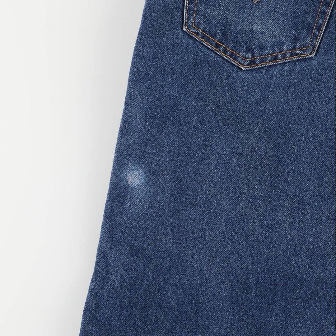 00'S Levi's 505 REGULAR FIT STRAIGHT LEG tapered denim pants made in USA, men's w36 equivalent cotton navy blue type Vintage Second Hand