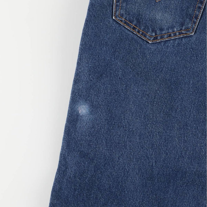 00'S Levi's 505 REGULAR FIT STRAIGHT LEG tapered denim pants made in USA, men's w36 equivalent cotton navy blue type Vintage Second Hand